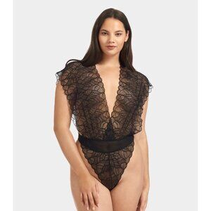 Bluebella Emerson Black Lace One-Piece Bodysuit Size 12 Sexy Lingerie